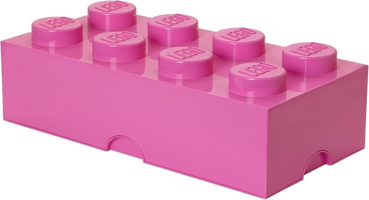 Room Copenhagen Lego Brick 8 Opbergbox - Fuchisa - Roze