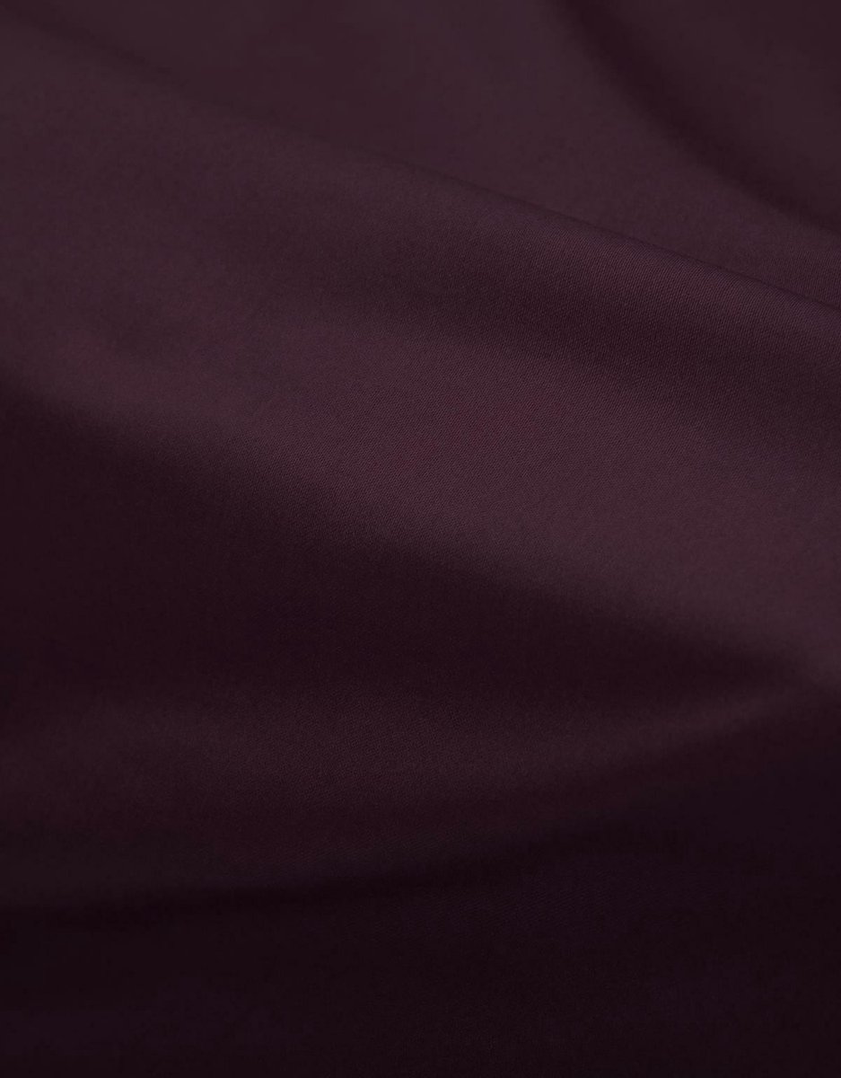 Essenza Satin Hoeslaken - 100% Katoen-satijn - 1-persoons (90x210 Cm) - Burgundy - Paars
