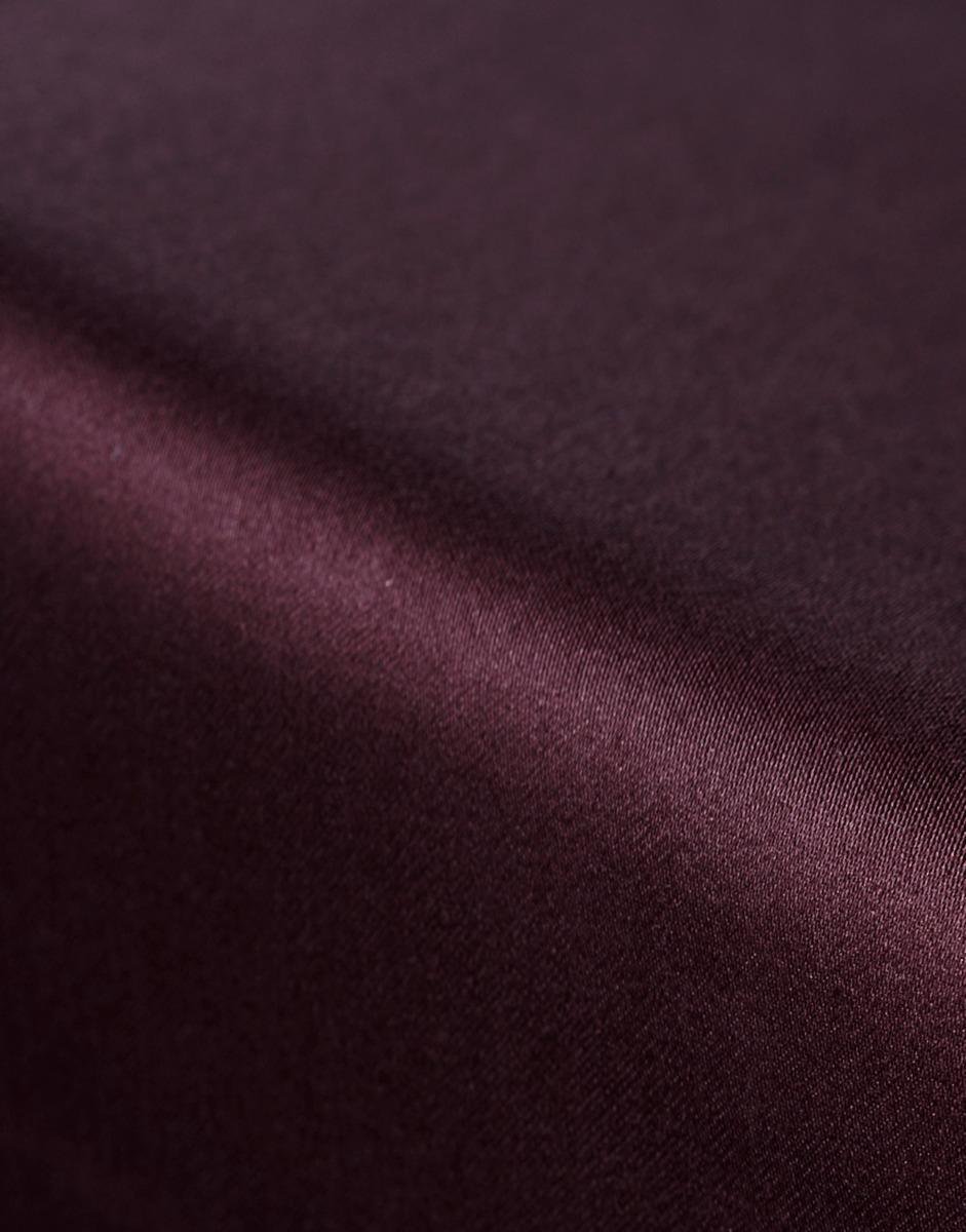 Essenza Satin Hoeslaken - 100% Katoen-satijn - 1-persoons (90x210 Cm) - Burgundy - Paars