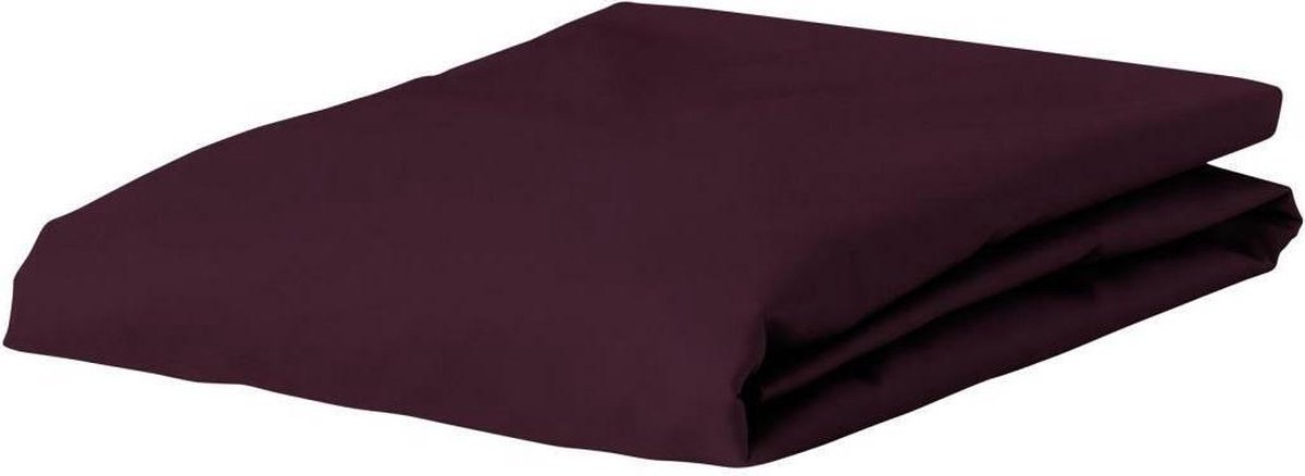 Essenza Satin Hoeslaken - 100% Katoen-satijn - 1-persoons (90x210 Cm) - Burgundy - Paars