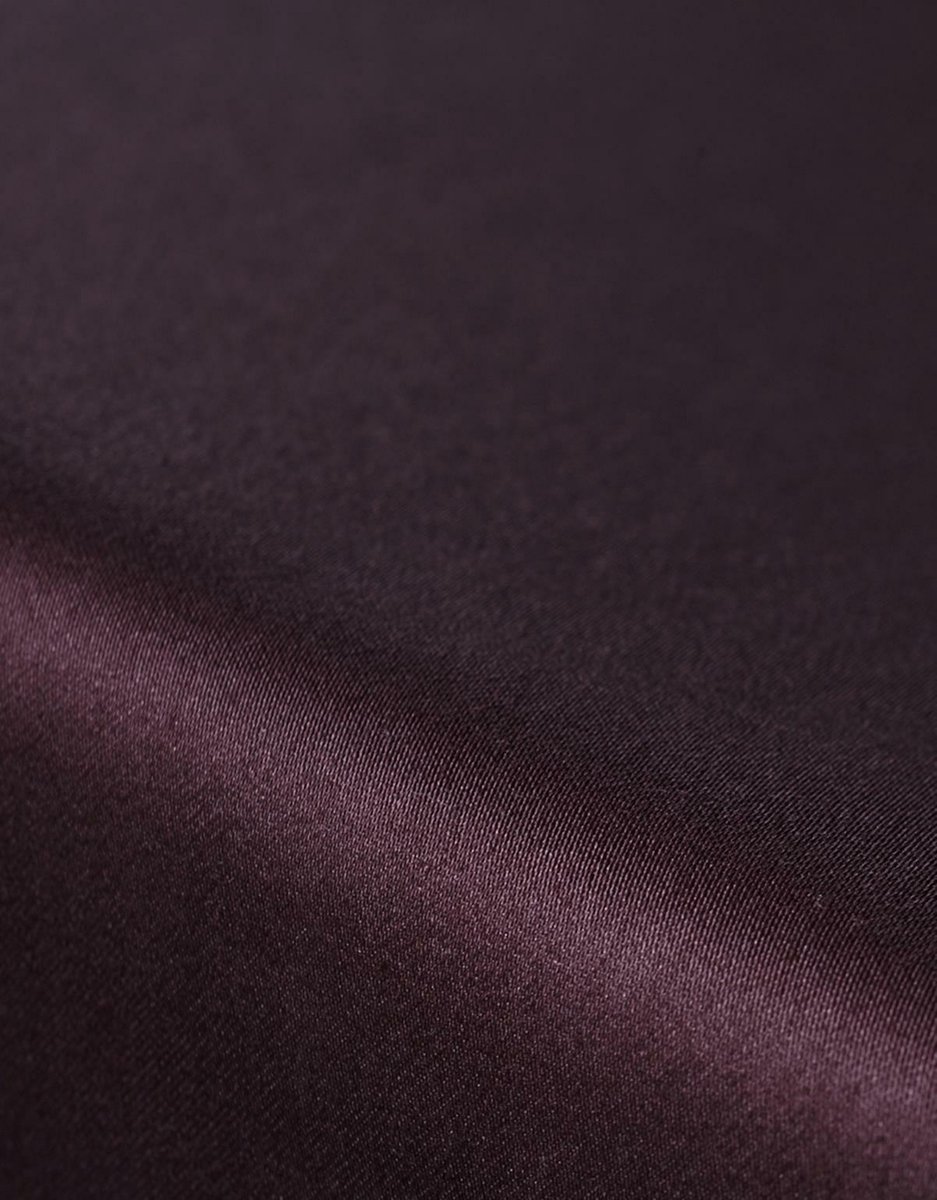 Essenza Satin Hoeslaken - 100% Katoen-satijn - 1-persoons (90x210 Cm) - Burgundy - Paars