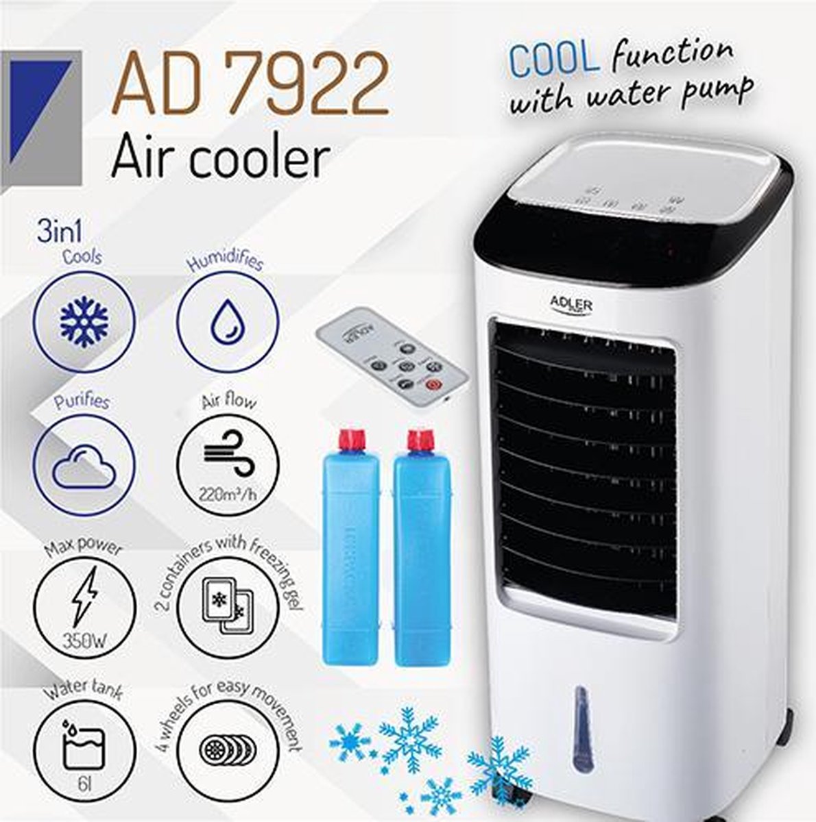 Adler AD 7922 Air Cooler 3 In 1