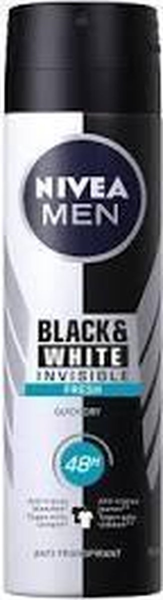 Nivea Deospray Men Invisible Black & White Fresh - 150 ml