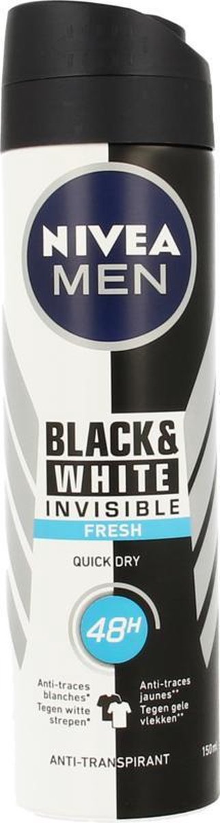 Nivea Deospray Men Invisible Black & White Fresh - 150 ml