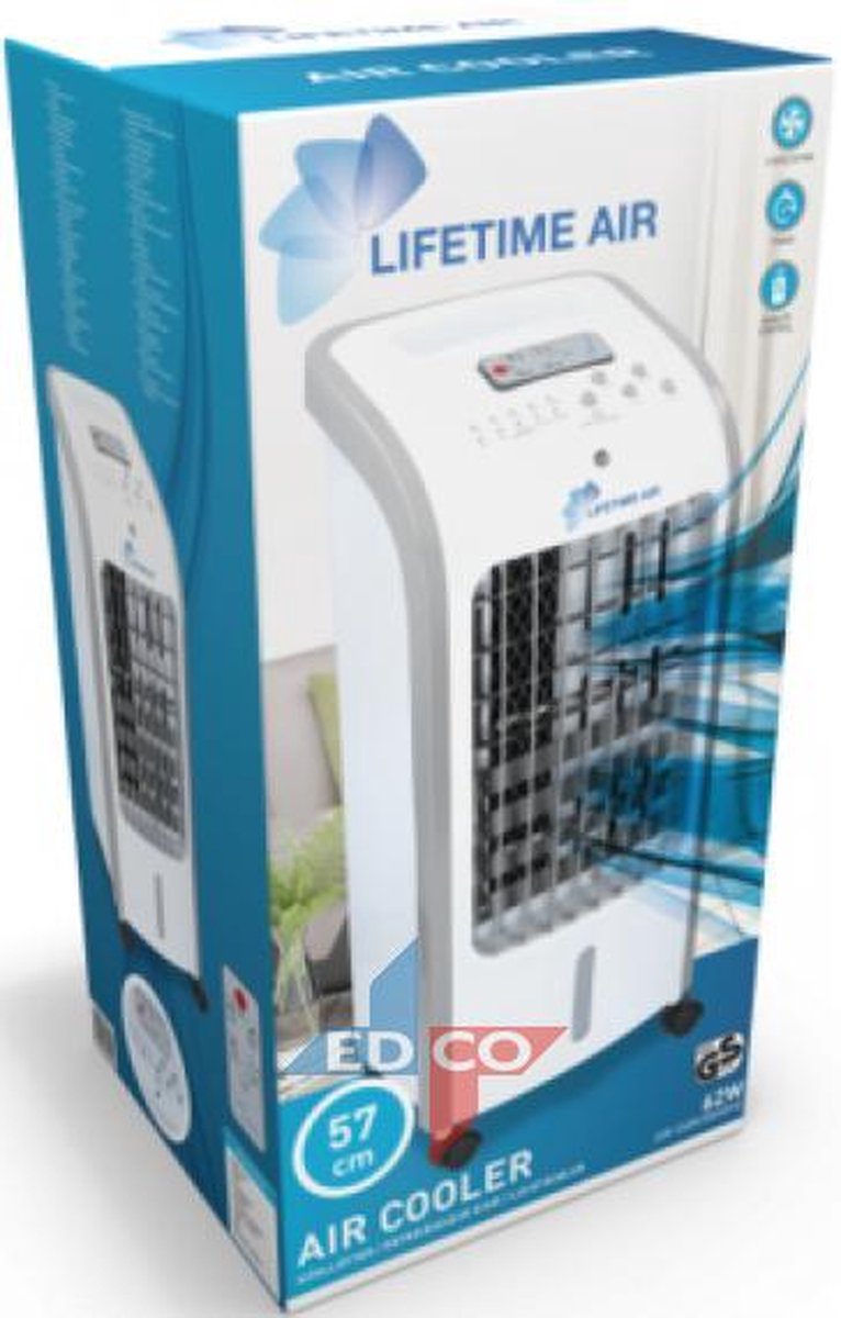 Lifetime Aircooler 3 Snelheden - 63W - Wit