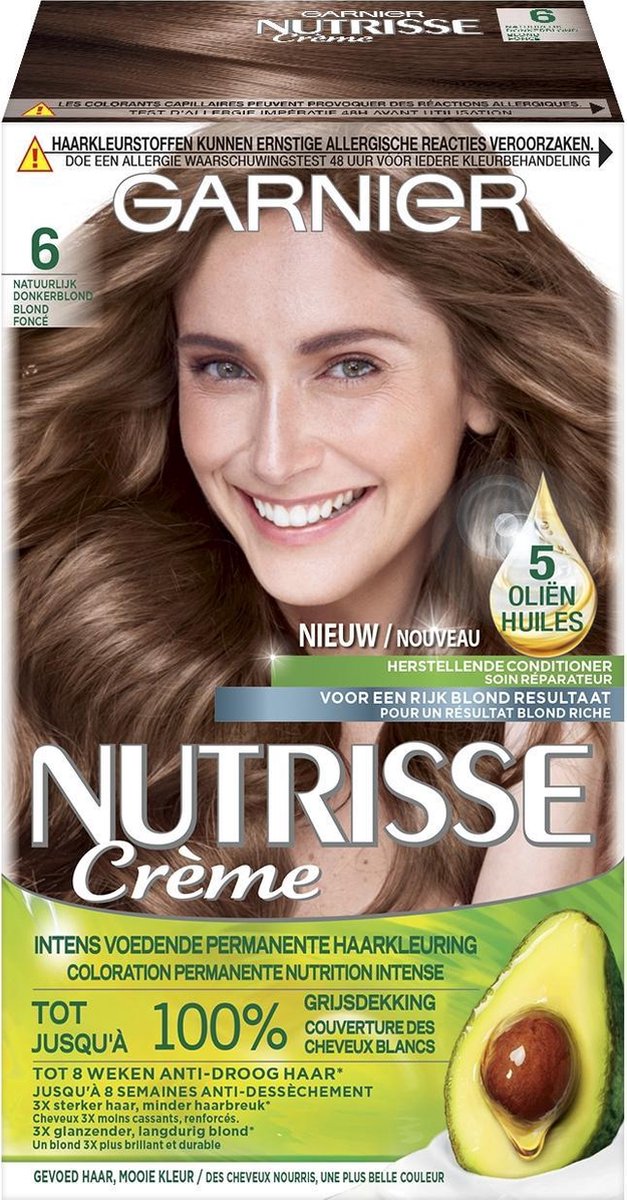 Garnier Nutrisse Crème Haarkleuring 60 - Natuurlijk Donkerblond