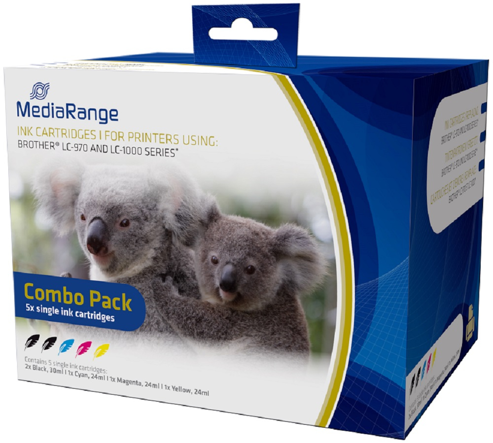 Huismerk MediaRange Inkt Cartridges Voor Brother LC-970 En LC-1000 Series - Set 5