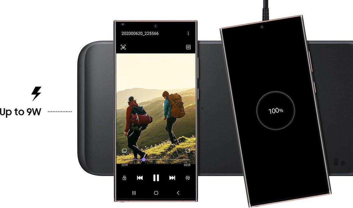 Samsung Trio Draadloze Oplader 9W - Zwart