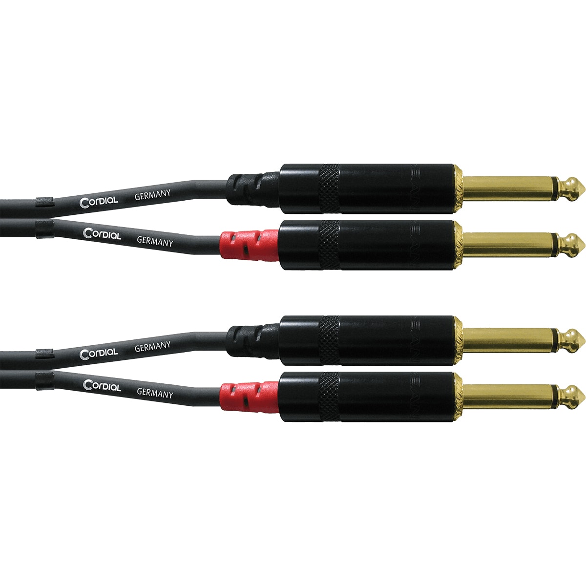 Cordial CFU0.9PP Intro 2x 6.3mm TS jack instrumentkabel 0.9m zwart