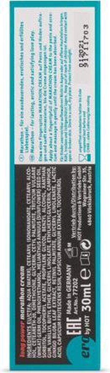 Marathon crème voor mannen