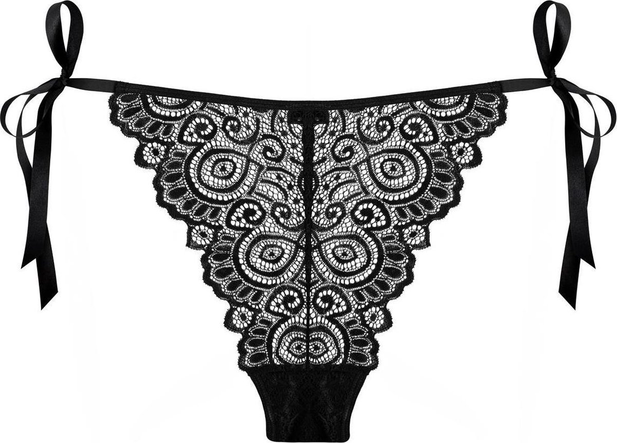 Underneath - Luna Slip Met Striklinten - Zwart