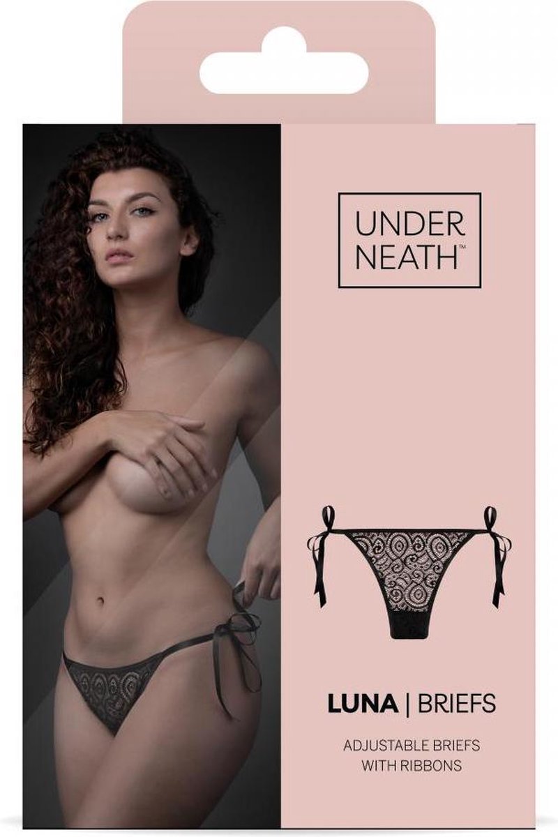 Underneath - Luna Slip Met Striklinten - Zwart