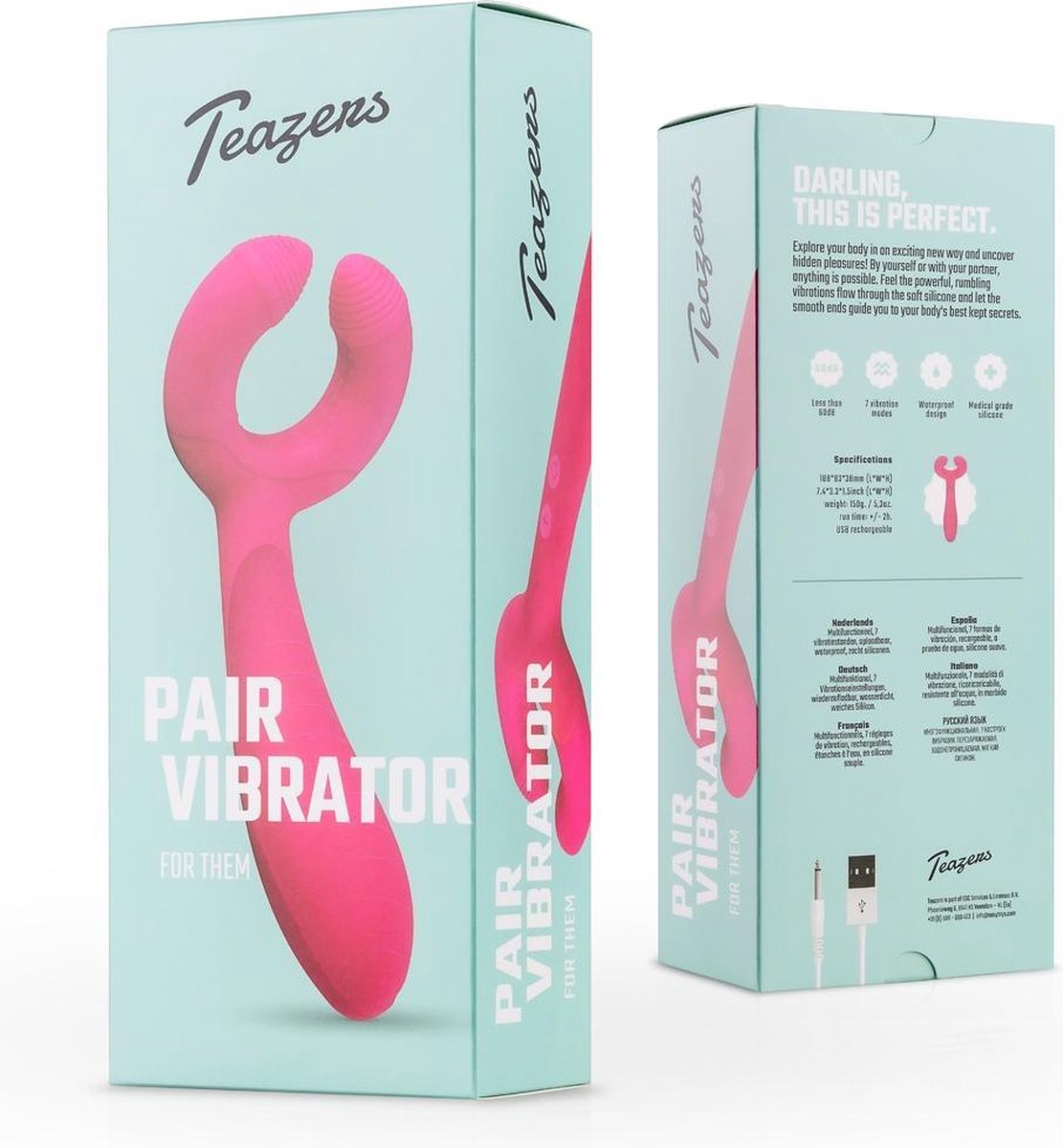 Teazers Pair Vibrator - Roze