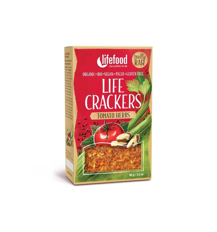 Lifefood Life crackers tomaat kruiden 90 gram