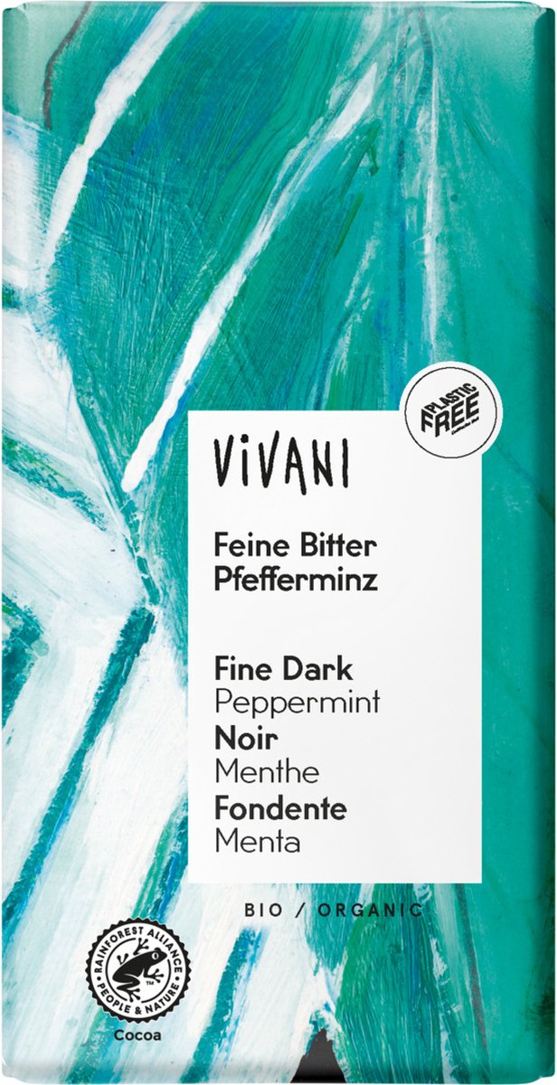 Vivani Chocolade puur pepermunt 100 gram