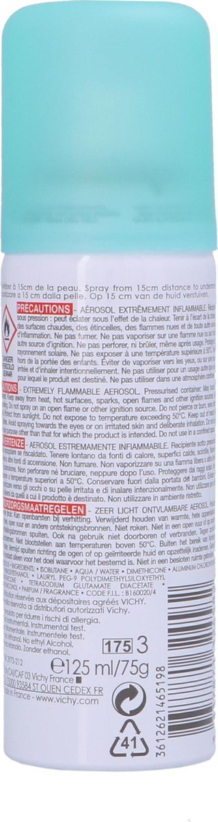 Vichy Anti-transpirant Deodorant 48u Anti-witte en Gele Vlekken spray - 125ml