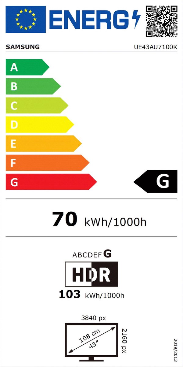 Samsung Crystal UHD 43AU7100 (2021)