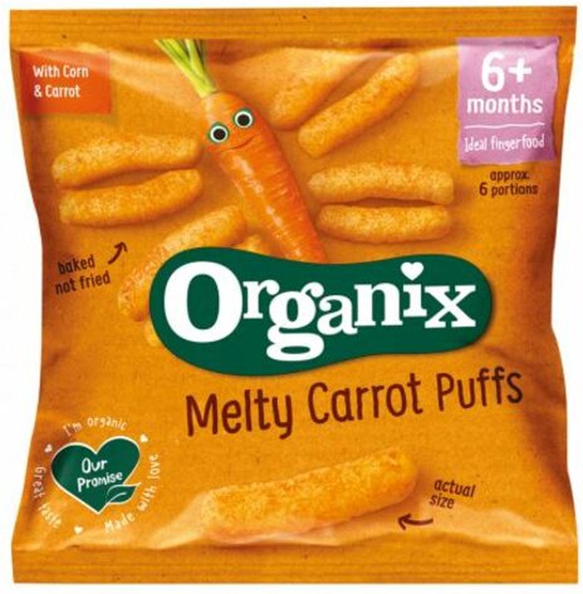 Organix Goodies Fingerfoods Puff Carrot 7mnd 20gram
