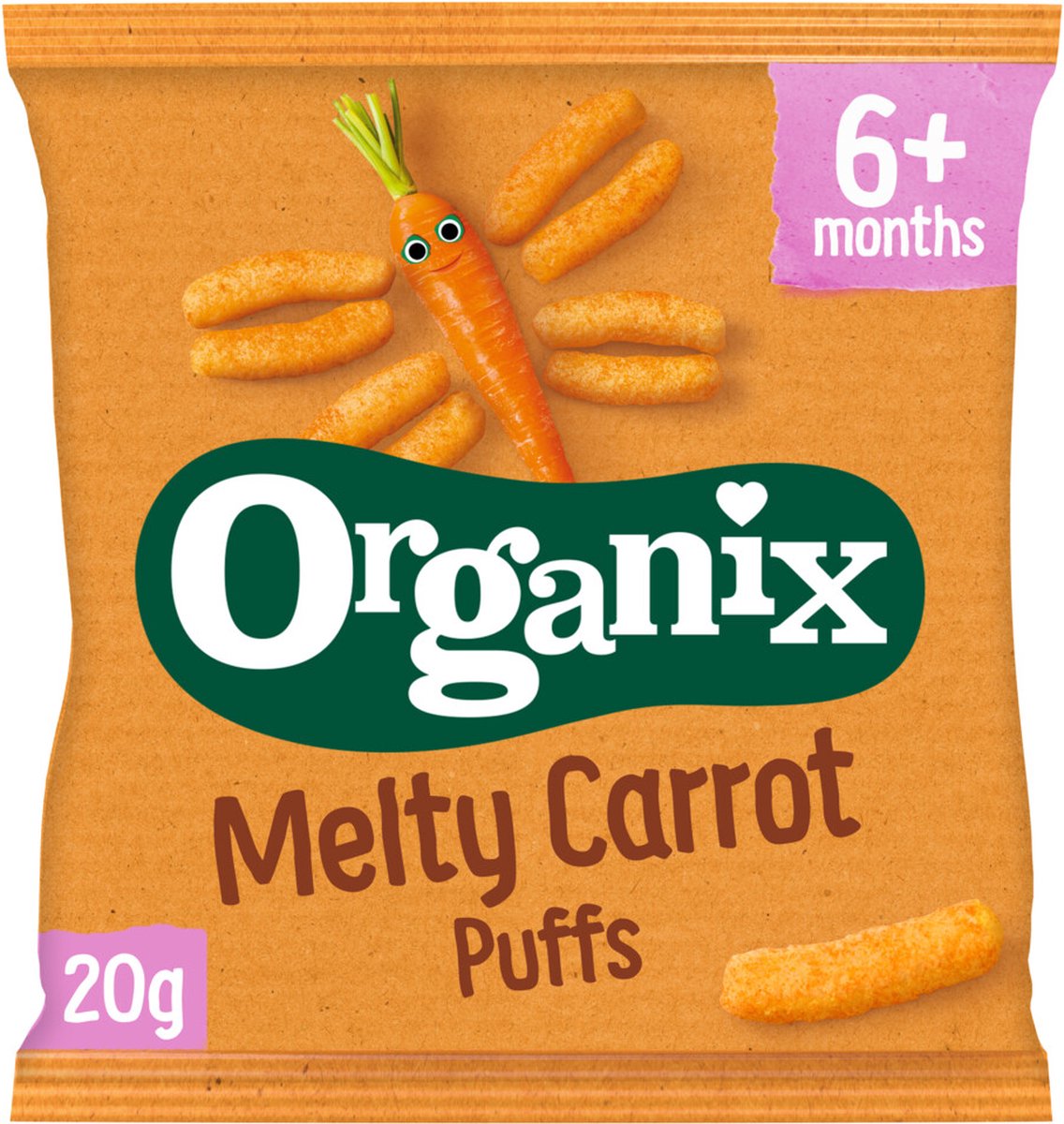 Organix Goodies Fingerfoods Puff Carrot 7mnd 20gram
