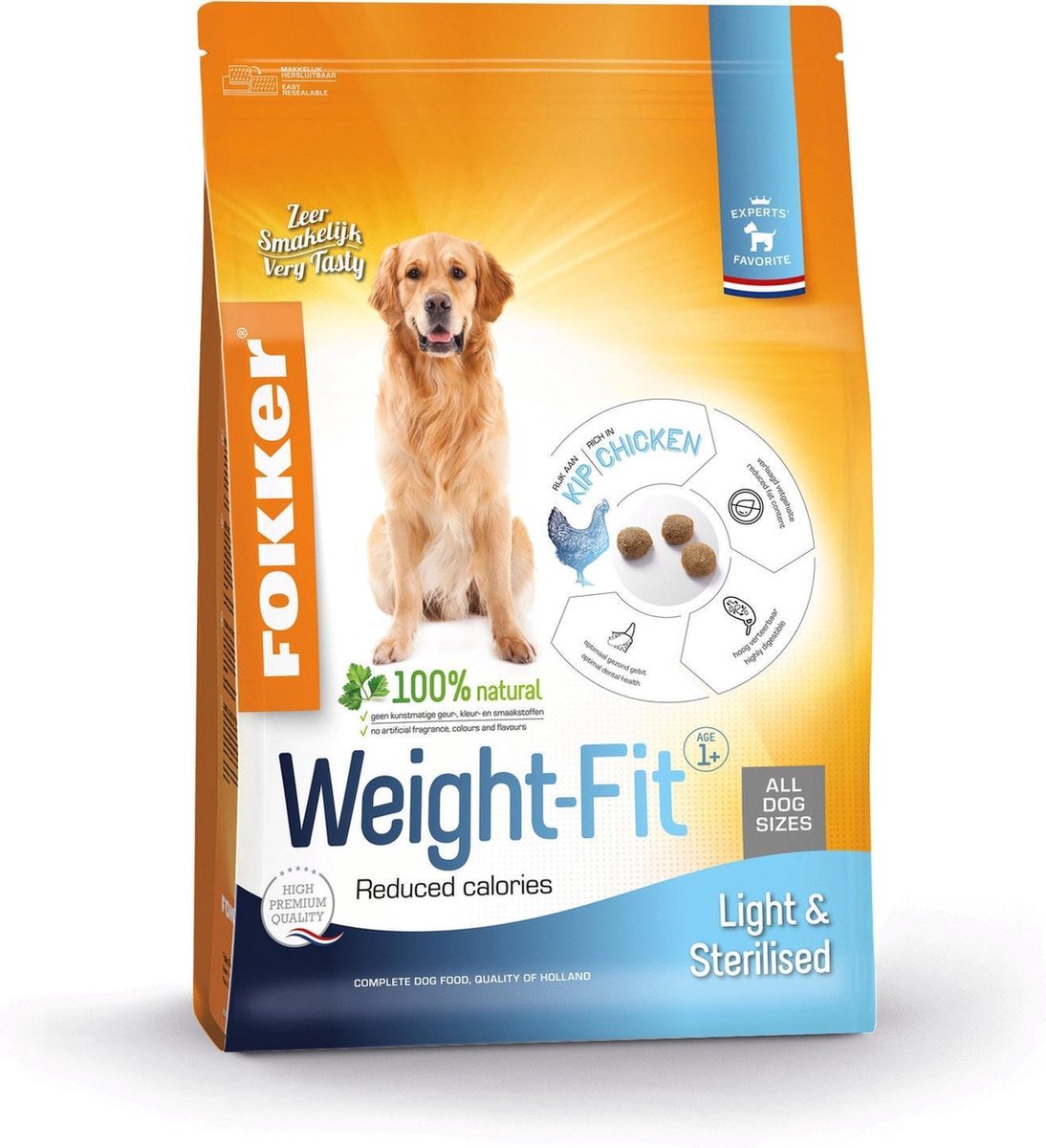 Fokker Dog Weight-Fit Kip - Hondenvoer - 2.5 kg