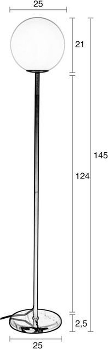 Zuiver Orion Vloerlamp - - Zwart