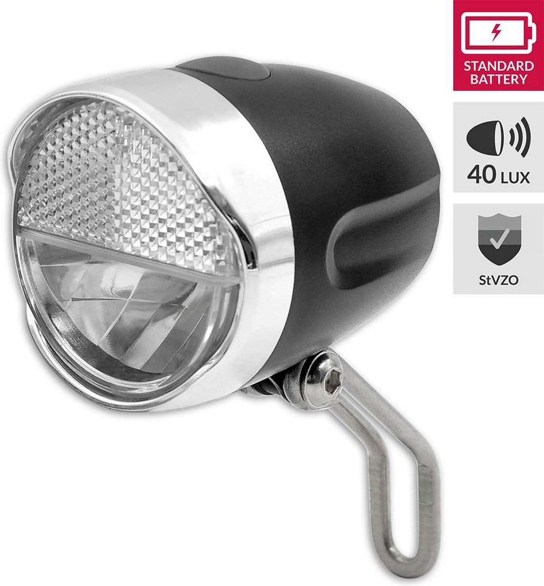 Lynx koplamp Modern 40 lux batterij led - Silver
