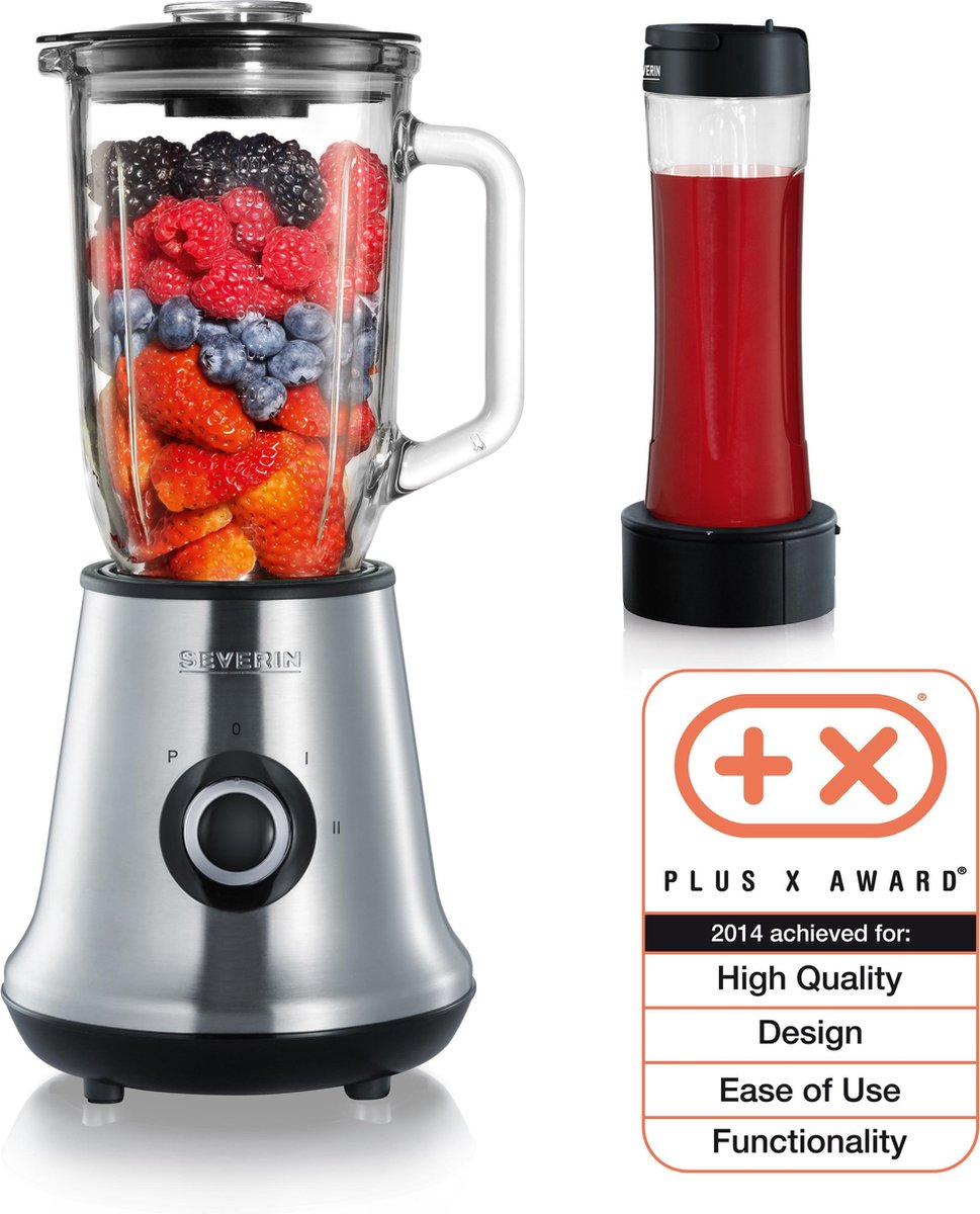 Severin Smoothie Mix & Go - Blender Met Smoothiebeker Sm 3737 - Negro