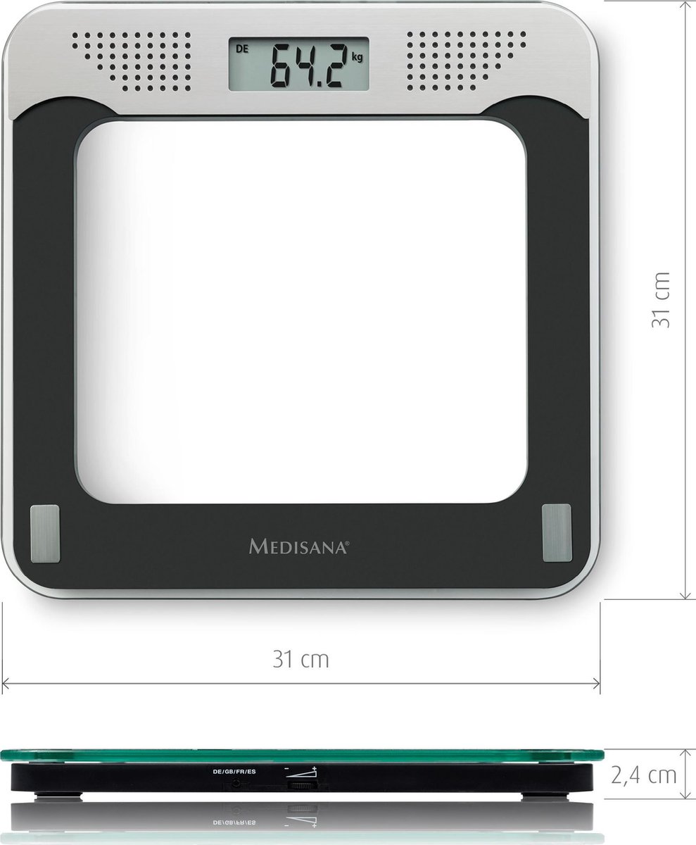 Medisana Ps 416 Sprekende Personenweegschaal - Zwart