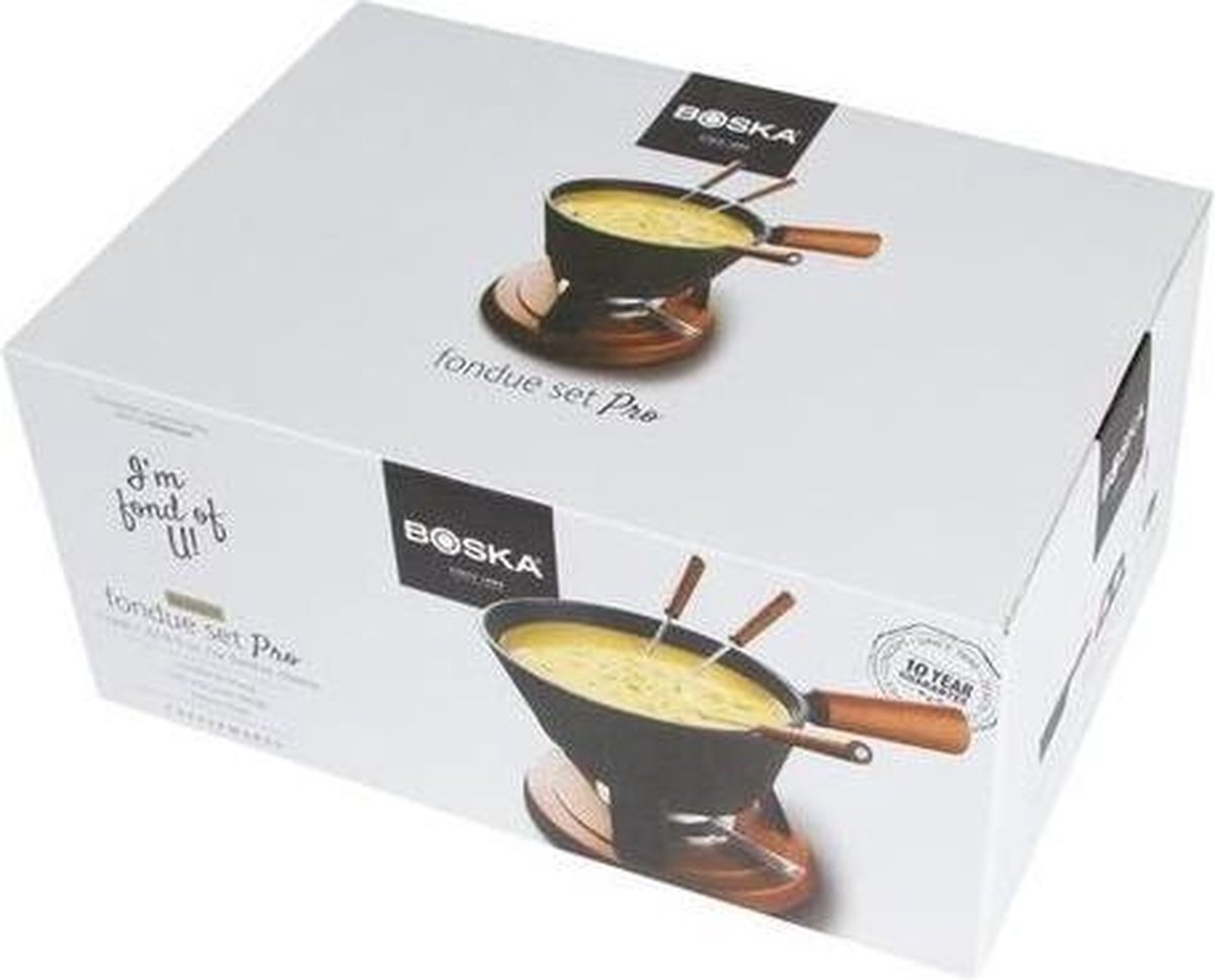 Boska Fondueset Pro - 4 Personen -/bruin - 1,2 L - Zwart