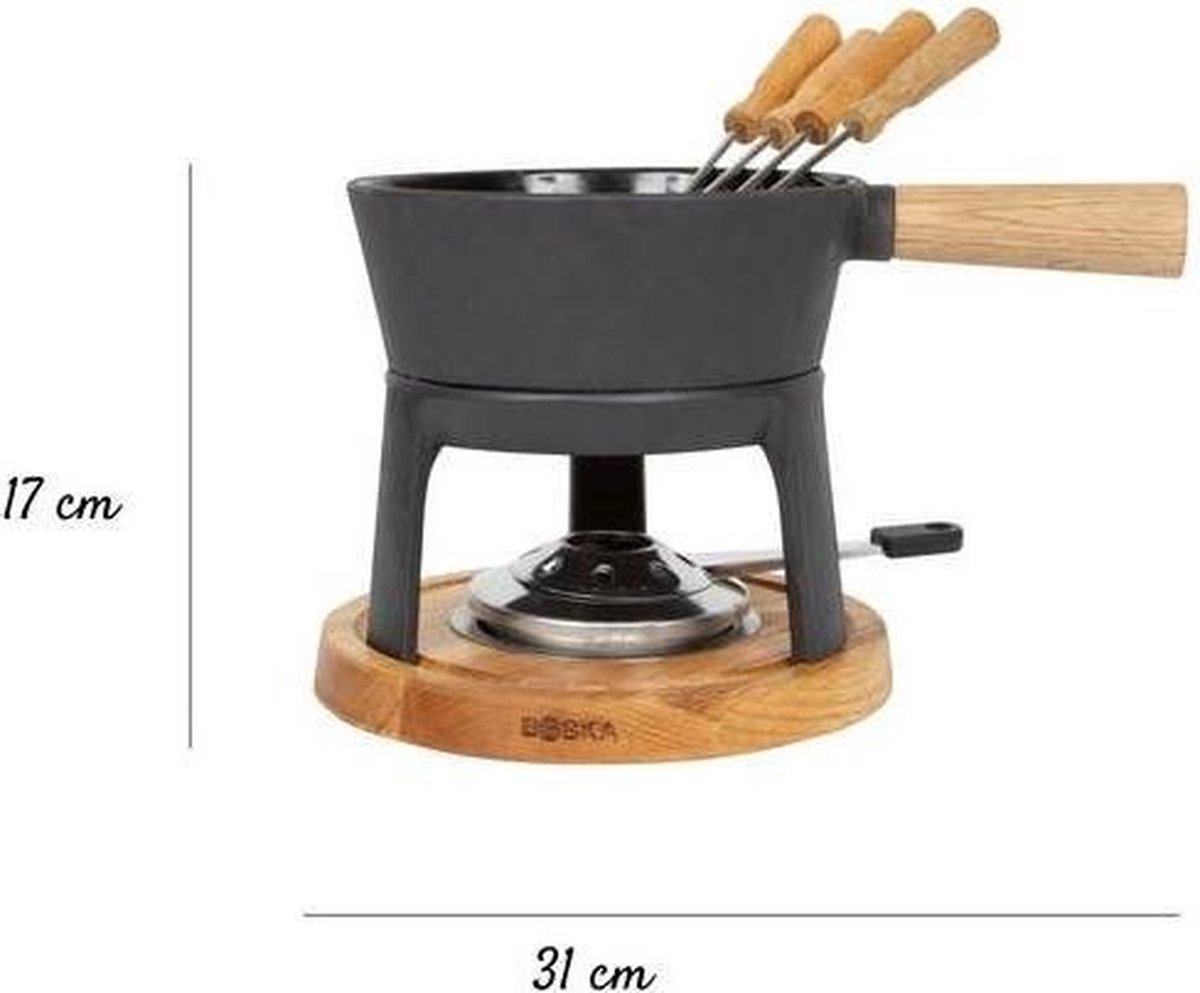 Boska Fondueset Pro - 4 Personen -/bruin - 1,2 L - Zwart