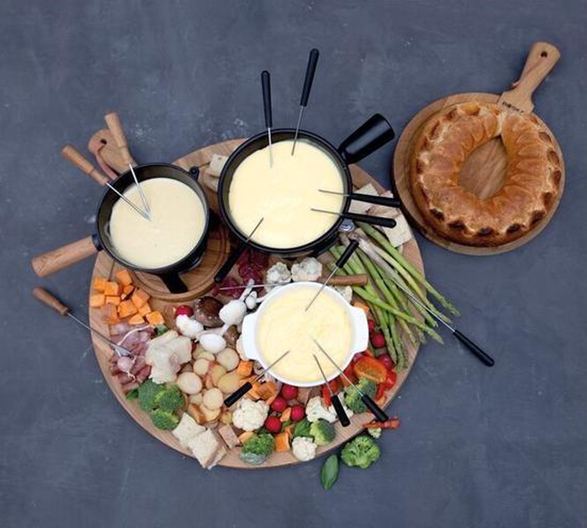 Boska Fondueset Pro - 4 Personen -/bruin - 1,2 L - Zwart