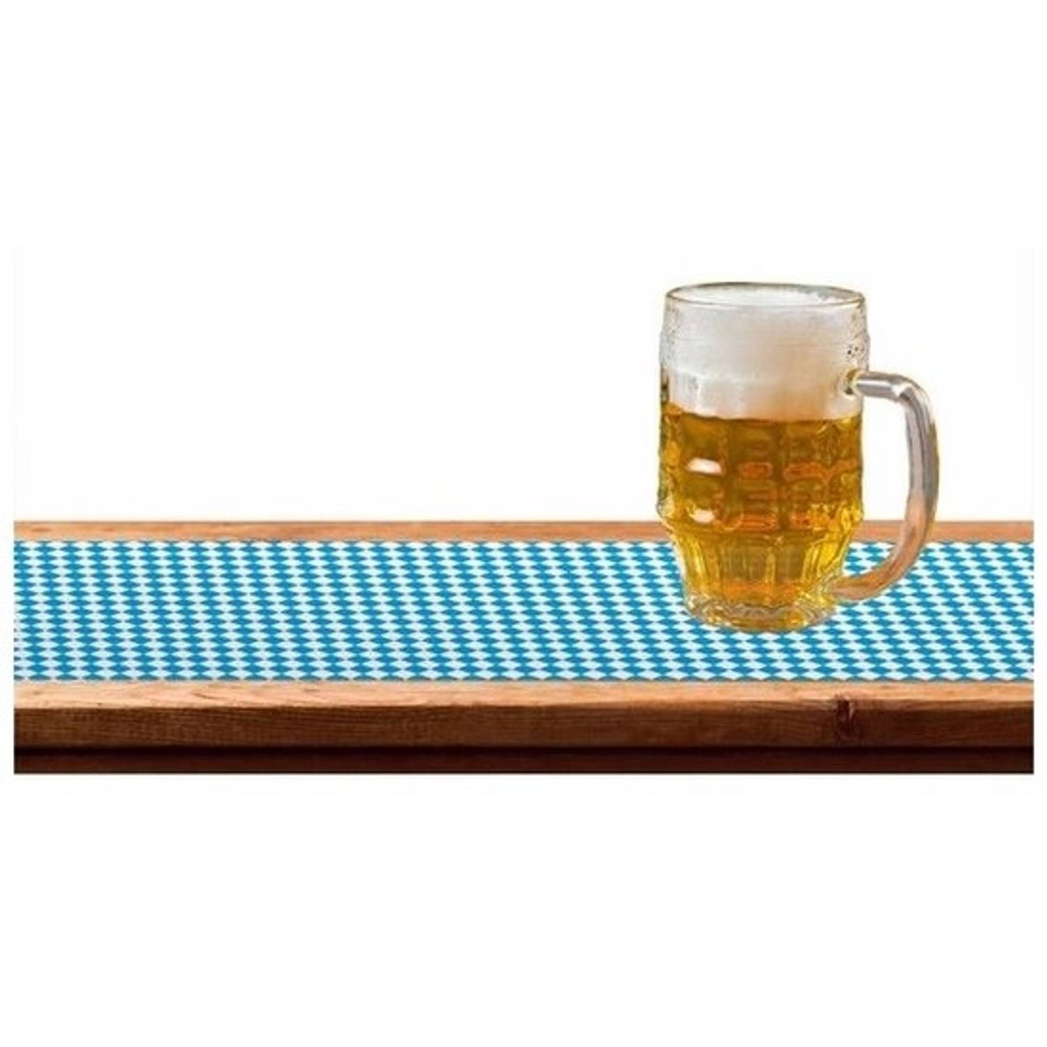 Feestbazaar Oktoberfest - Tafelloper Oktoberfest 65 X 600 Cm - Blauw