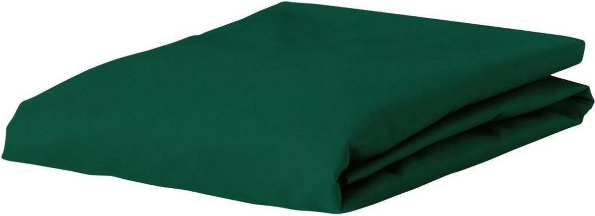 Essenza Satin Hoeslaken - 100% Katoen-satijn - 1-persoons (80x200 Cm) - Pine Green - Groen