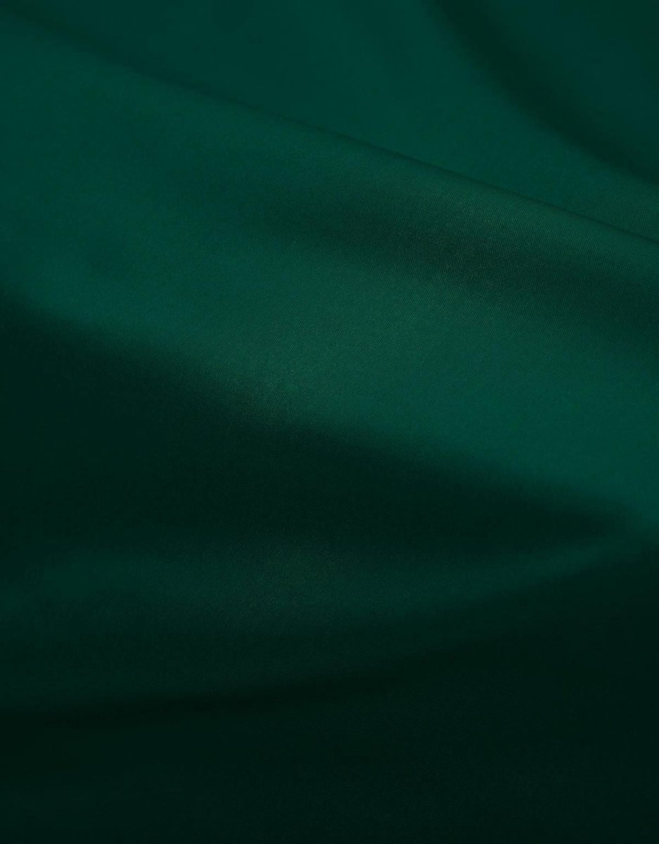 Essenza Satin Hoeslaken - 100% Katoen-satijn - 1-persoons (80x200 Cm) - Pine Green - Groen
