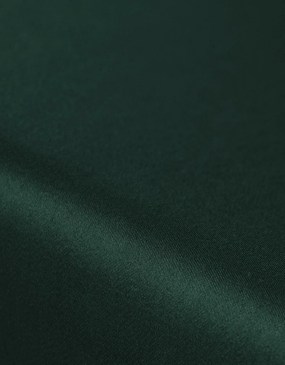Essenza Satin Hoeslaken - 100% Katoen-satijn - 1-persoons (80x200 Cm) - Pine Green - Groen