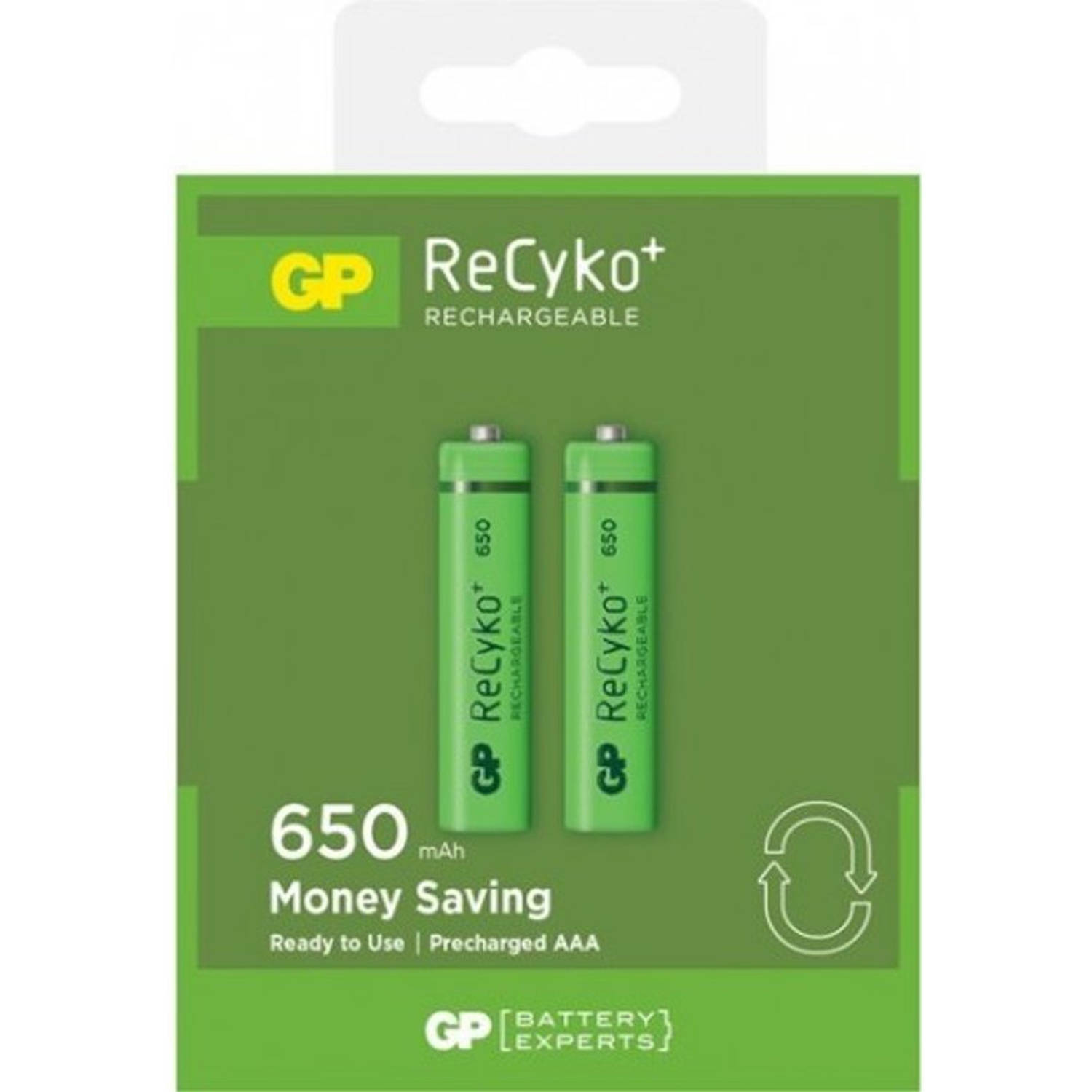 Gp Aaa Recyko+ 650mah 2x