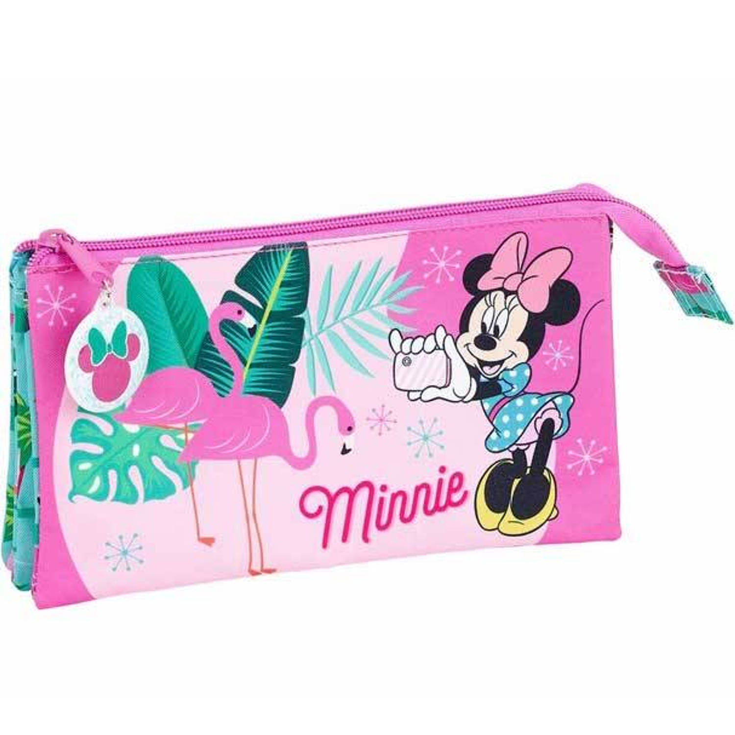 Disney Minnie Mouse Spring Palms - Etui - 22 X 12 Cm - - Roze