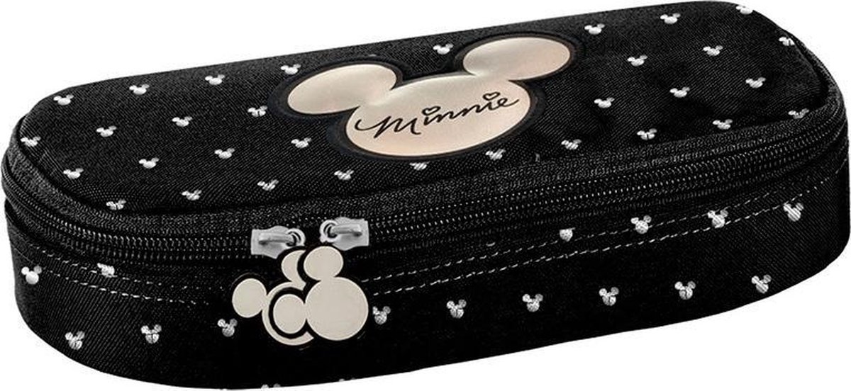 Disney Minnie Mouse Etui - 23 X 10 X 5 Cm - - Zwart