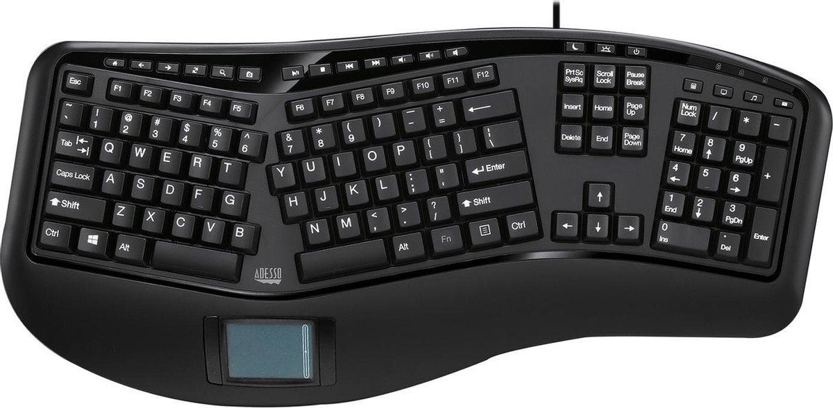 Adesso Tru-Form 450 toetsenbord USB QWERTY Amerikaans Engels - Zwart
