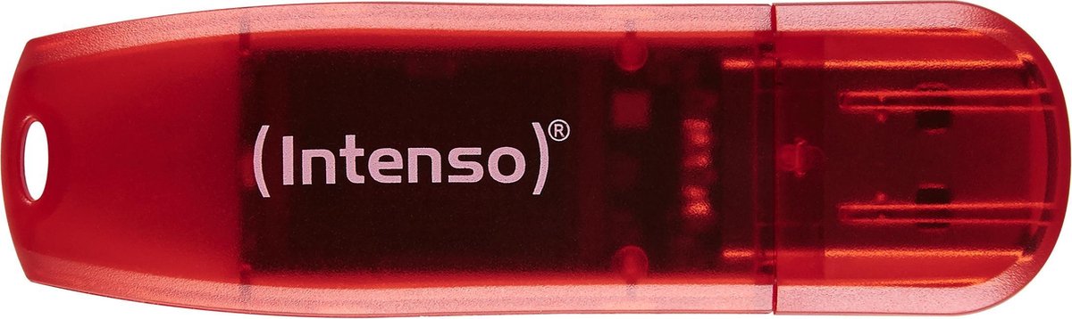 Intenso Rainbow USB flash drive 128 GB USB Type-A 2.0, Transparant - Rood