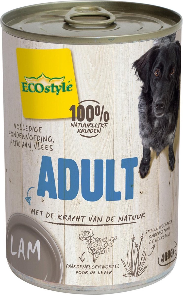ECOStyle Blik Vitaal Vlees Adult - Hondenvoer - Lam 400 g