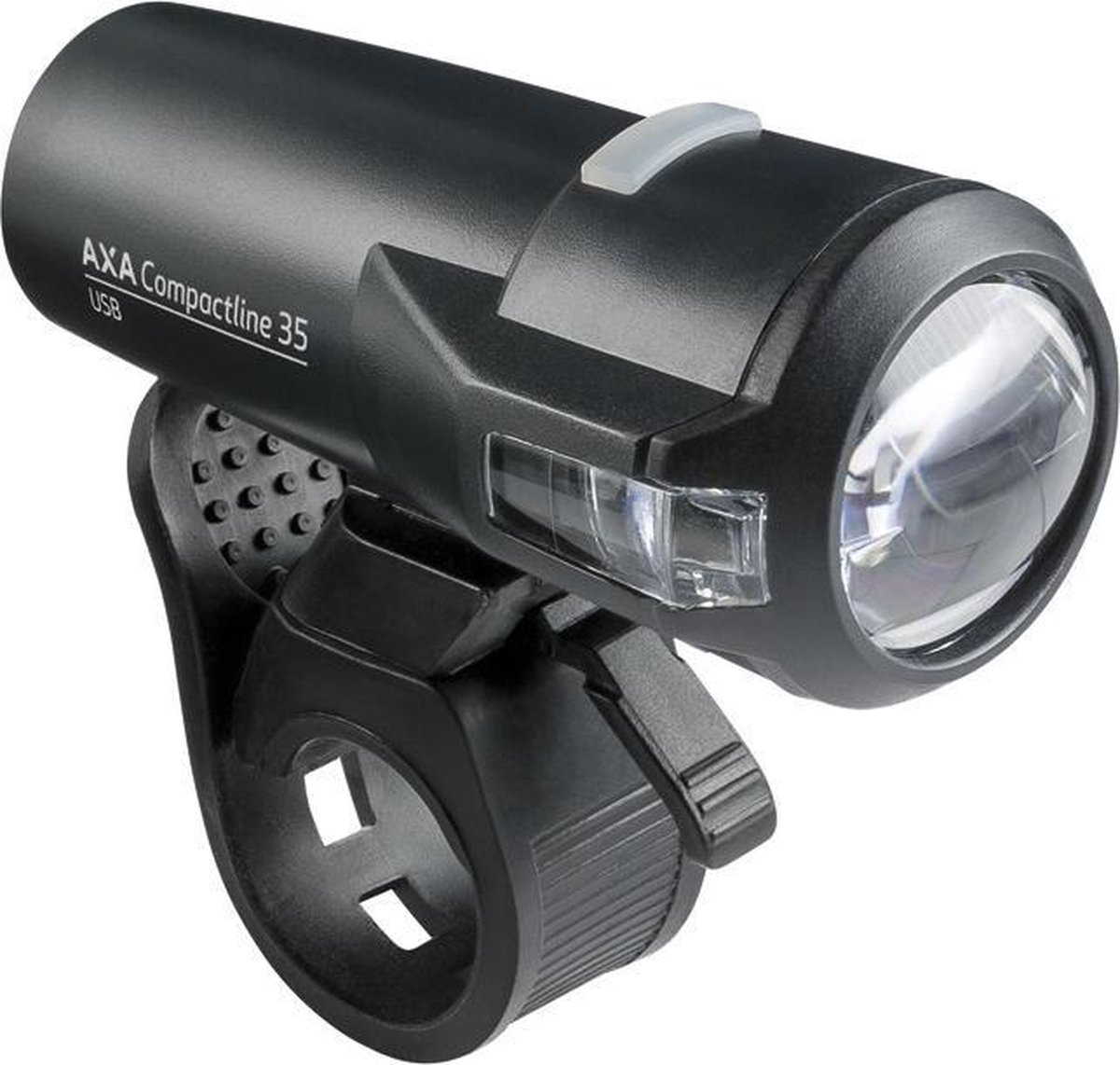 AXA voorlicht Compactline 35 lux led USB oplaadbaar - Zwart