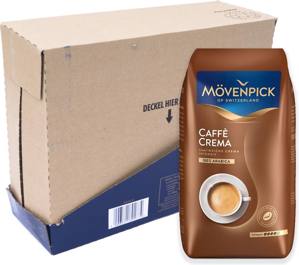 Movenpick Mövenpick - Caffè Crema Bonen - 4x 1kg