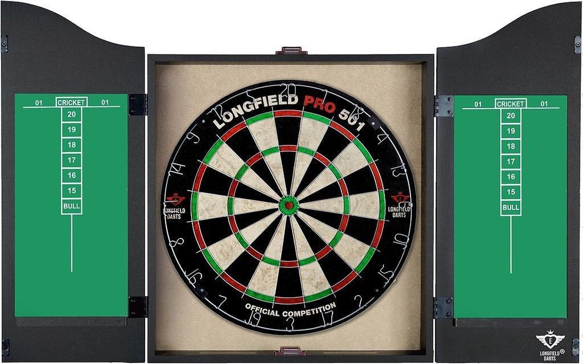 Top1Toys Dartbord Kabinet Compleet - Groen