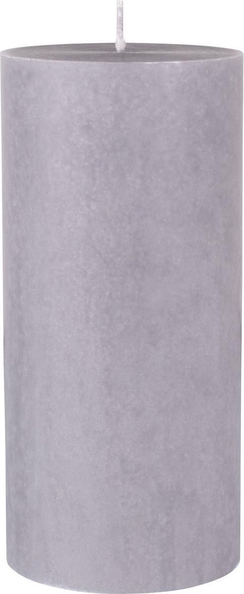 Duni Grijze Cilinderkaarsen/stompkaarsen 15 X 7 Cm 50 Branduren - Geurloze Kaarsen - Grijs