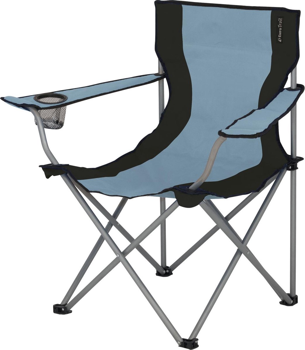 Eurotrail Campingstoel Lausanne 80 Cm Polyester/staal - Blauw
