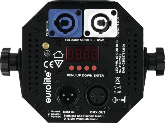 Eurolite LED PML-80 COB RGB 80W Spot/Wash - Zwart