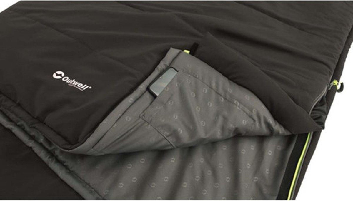 Outwell Slaapzak Contour Rits Rechts - Zwart