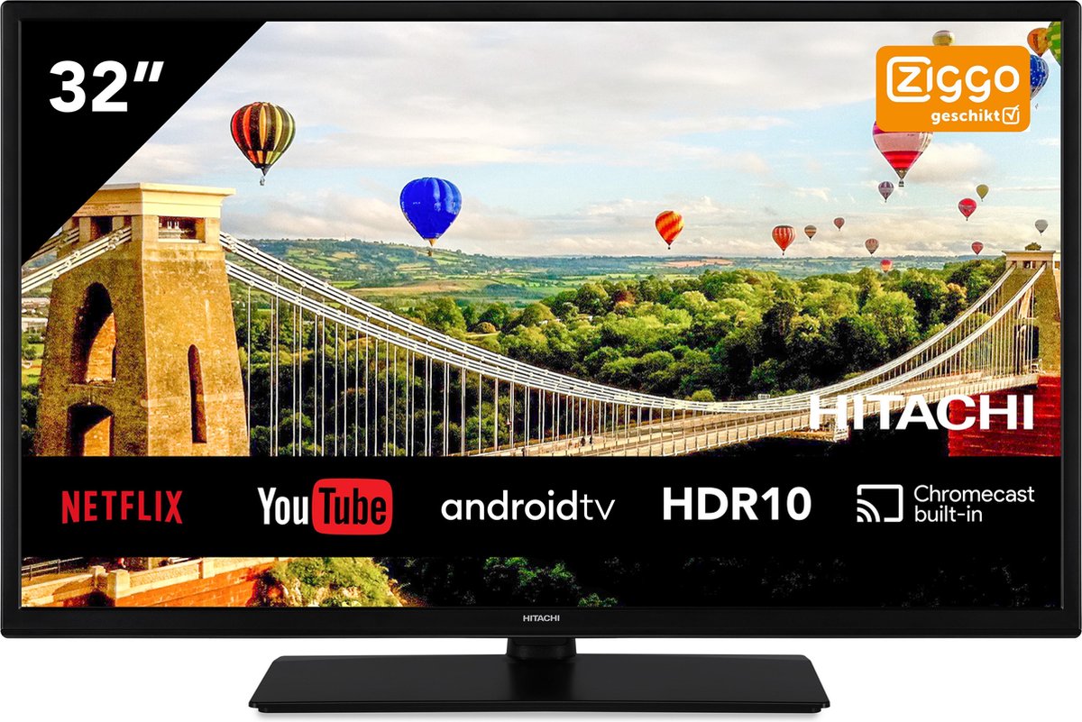 Hitachi 32hae2252 Hd Ready Android 32 Inch Smart Tv Met Ingebouwde Chromecast - Zwart