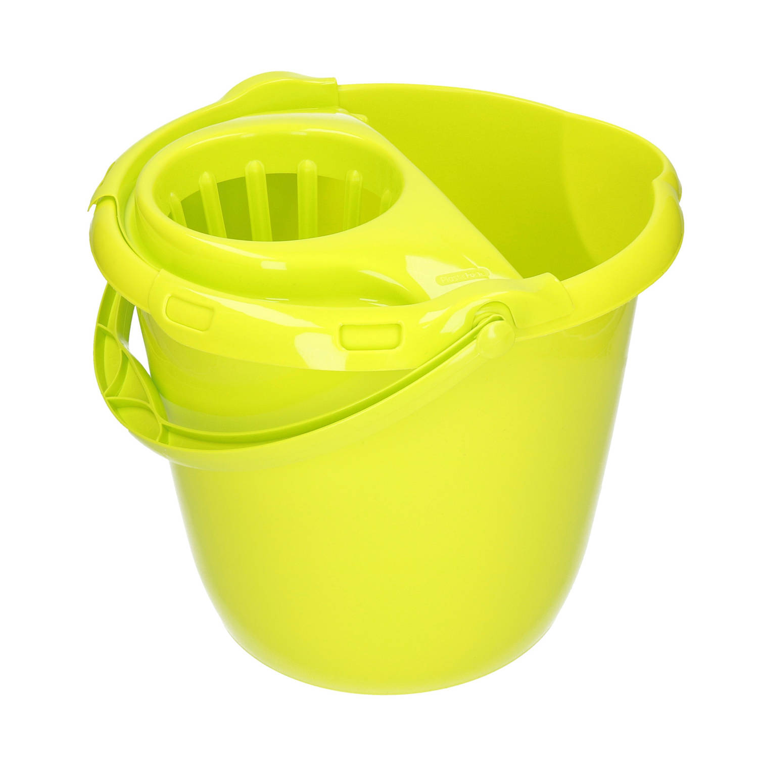 Forte Plastics Groene Dweilemmer/mopemmer 15 Liter 38 X 34 Cm - Vloer Reinigen - Kunststof/plastic Dweil Emmer - Rood